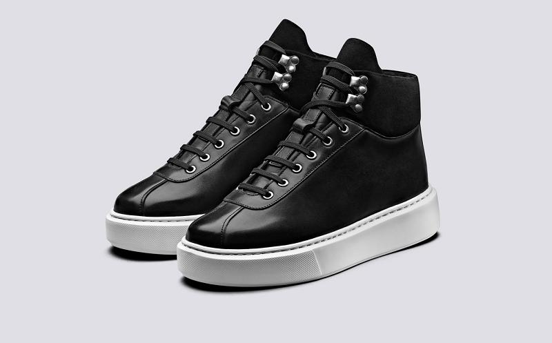 Grenson Sneaker 31 Womens High Top Trainers - Black HS9130